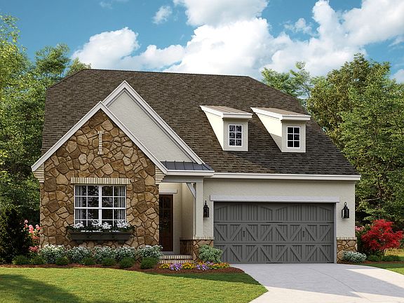 Balboa C - French Cottage 2-Car Front Load Garage Note Renderings may show optional features