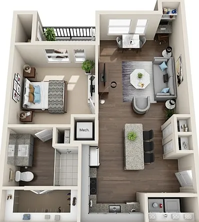 One Bedroom, 711 sqft, Full-Sized Washer/Dryer, Patio/Balcony, Walk-in Closet One Bedroom, 711 sqft, Full-Sized Washer/Dryer, Patio/Balcony, Walk-in Closet
