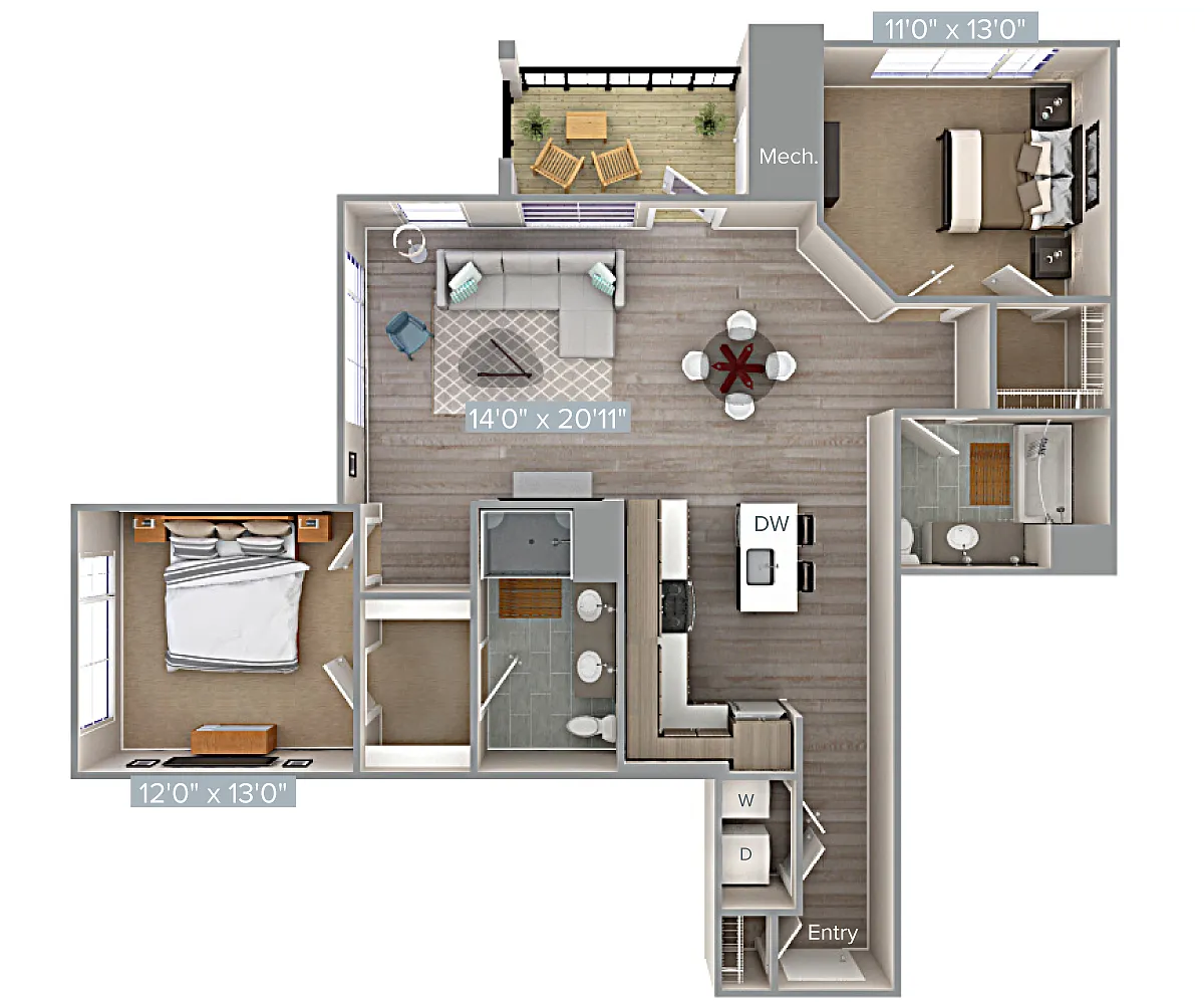 Floor plan B7-1227-U
