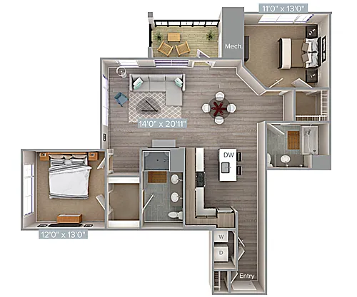 Floor plan B7-1227-U