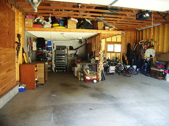 Garage with shop area