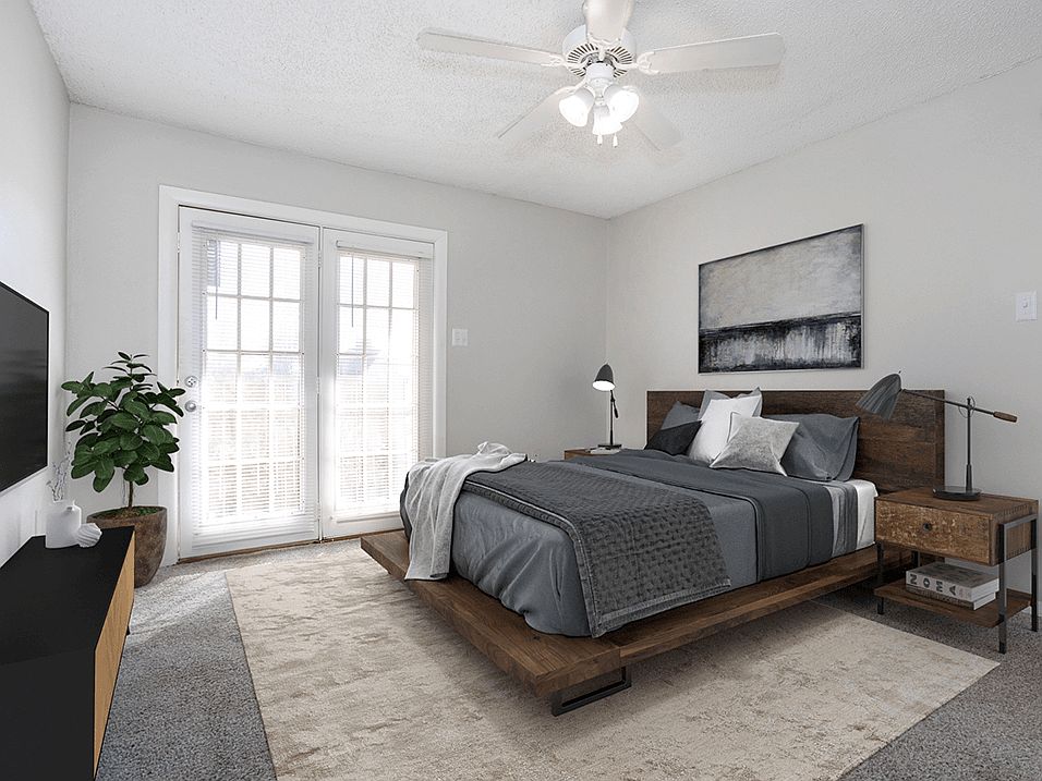 Spacious Bedroom with Ceiling Fan