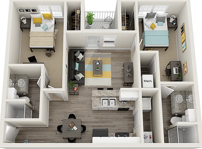 Explore the elegant layout of this luxury apartment designed for modern living. Explore the elegant layout of this luxury apartment designed for modern living.