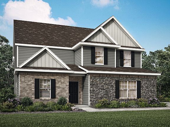 Rendering of the 4-bedroom Hartwell, with a 2-car garage.