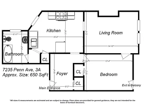 Floor plan 7235 Penn Ave