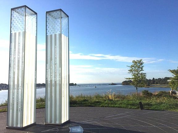 Cos Cob Waterfront Park w/ 9/11 Memorial.