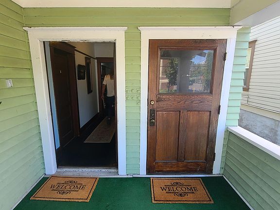 Entry to main floor on left