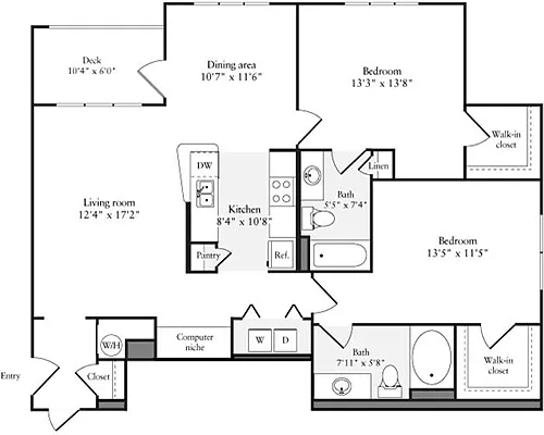Floor plan 2 Bedrooms D