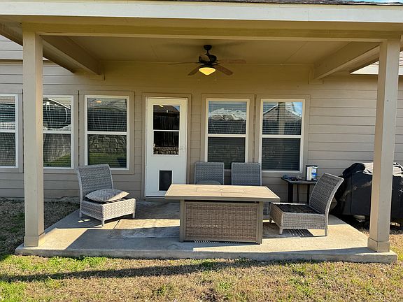 backyard patio with bbq grill