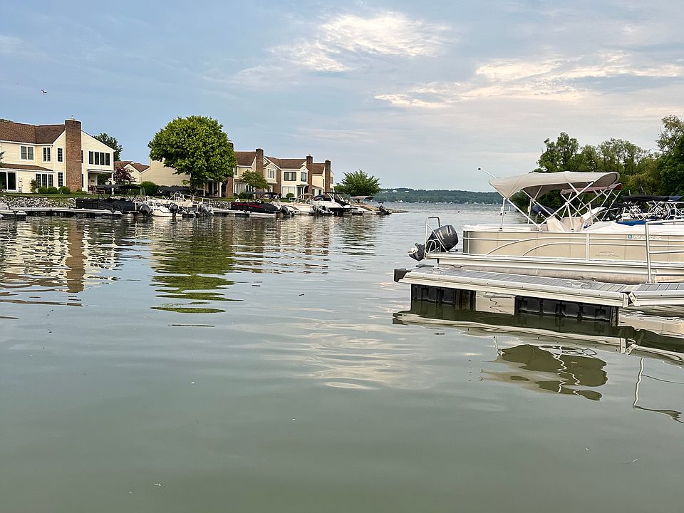 View of north end of Canandaigua Lake from boat slip. Similar view from clubhouse.
