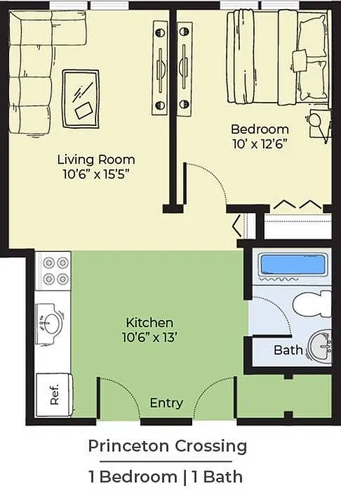 Floor plan One Bedroom Standard