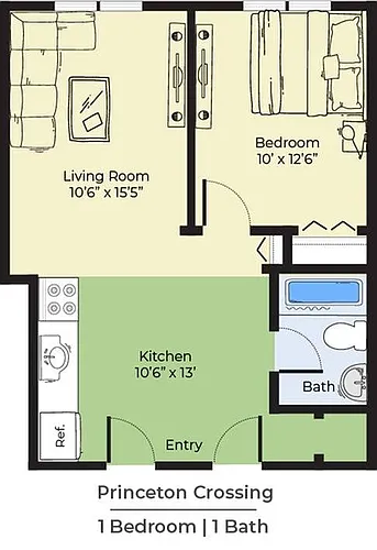 Floor plan One Bedroom Standard