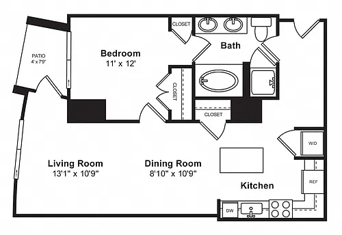 Floor plan A27 1Bed1