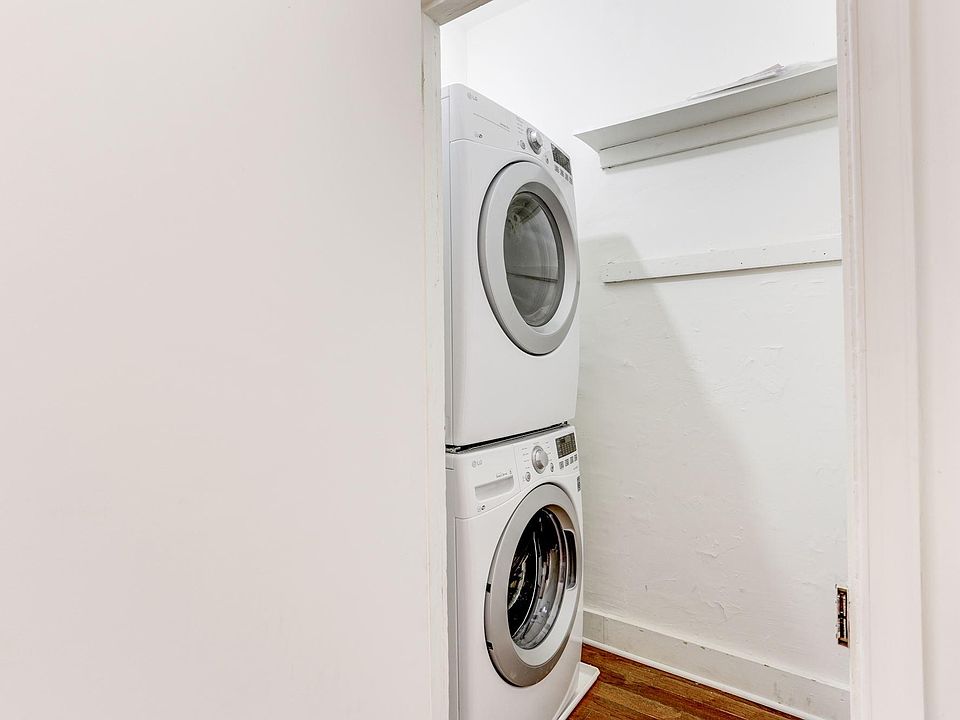 Washer/dryer in unit right off the living room.