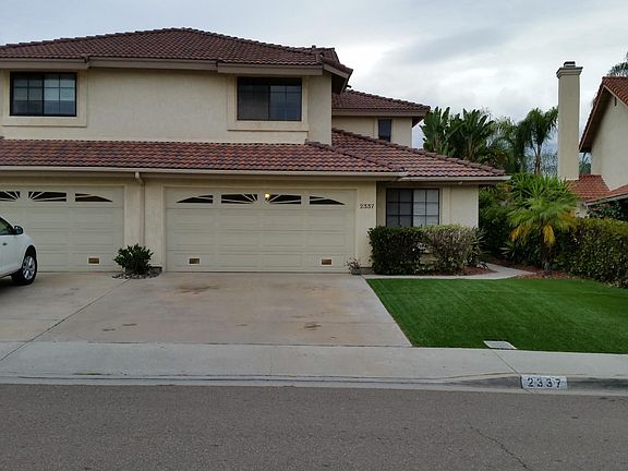 Front of unit - right side. Two car garage. 
