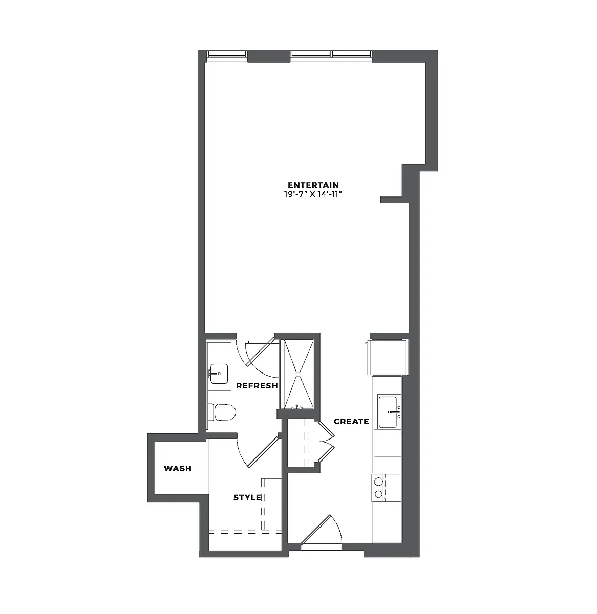 Floor plan Studio-SH1