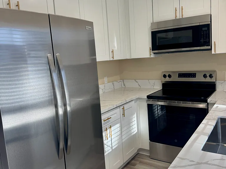 New GE Range with new microwave and vent