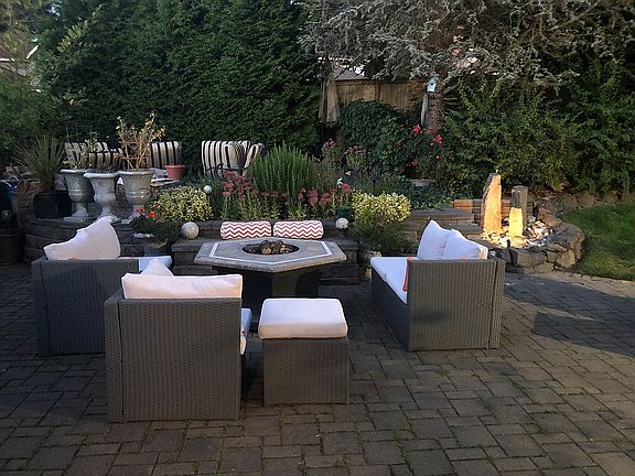 New patio/firepit/fountain