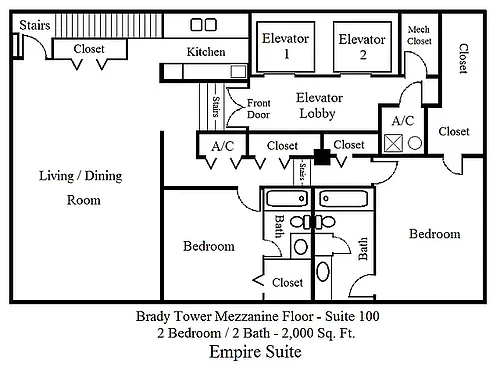 Floor plan Empire Suite