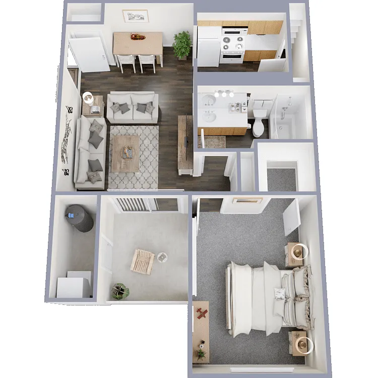 Floor plan One-Bedroom One-Bathroom