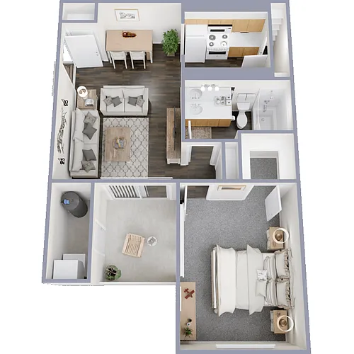 Floor plan One-Bedroom One-Bathroom