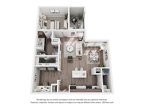 Floor plan A7 - 1 Bedroom