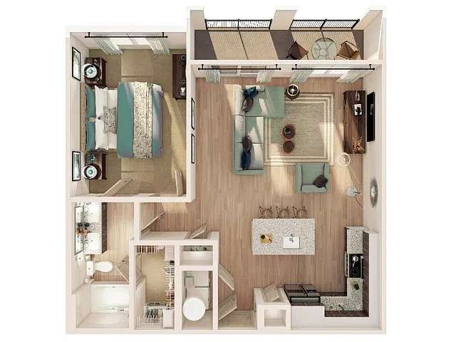 Floor plan Tranquility 2 (Bathtub)