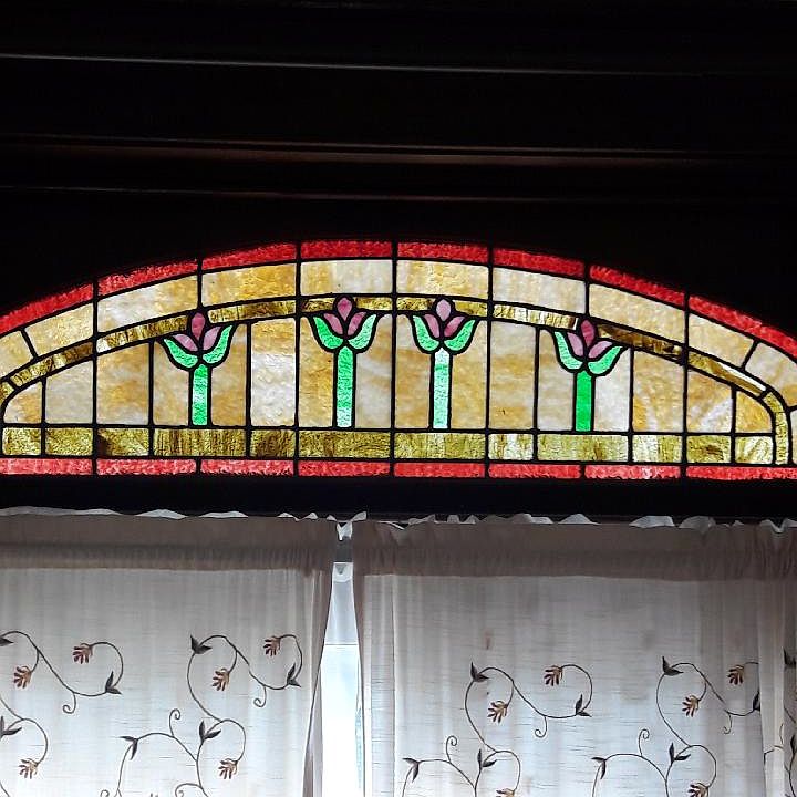 stained glass front window