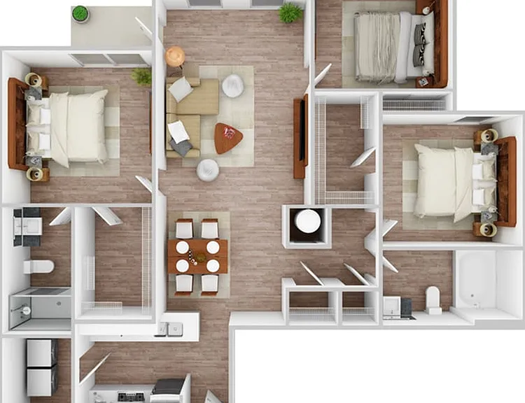 3 Bedroom | 2 Bath | 1279 SF 3 Bedroom | 2 Bath | 1279 SF