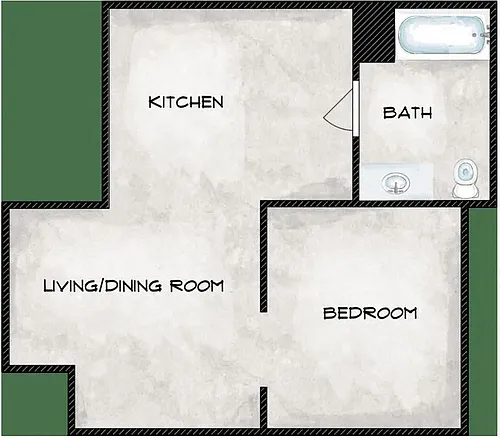 Floor plan One Bedroom B