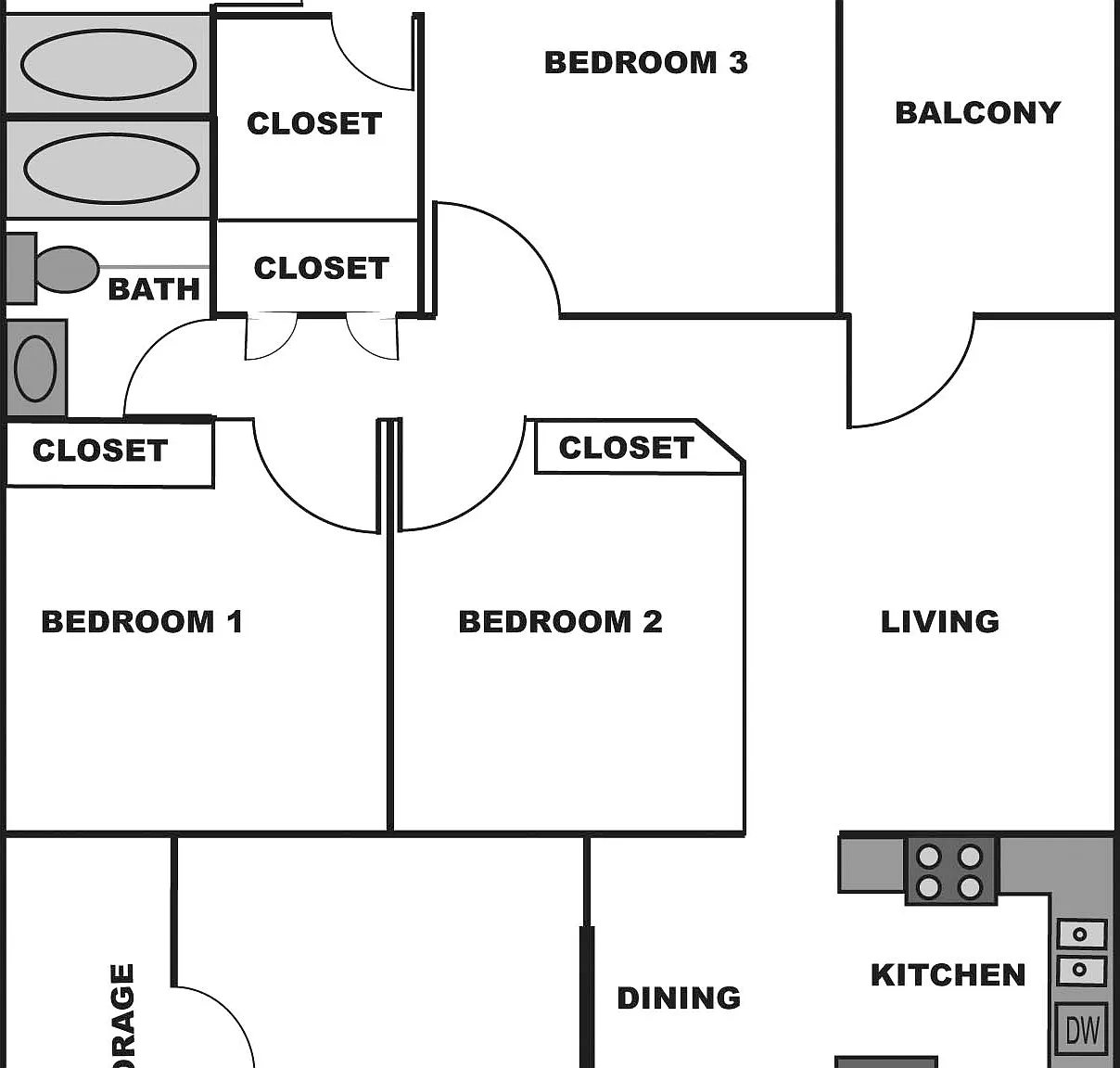3 bed, 1063 sqft, $1,089 — Photo 2