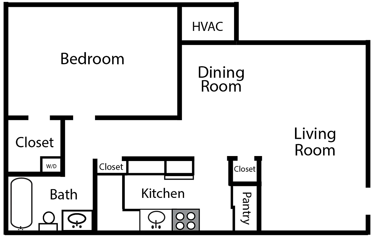 Floor plan One Bedroom