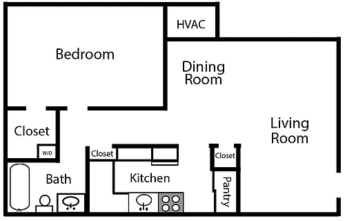 Floor plan One Bedroom