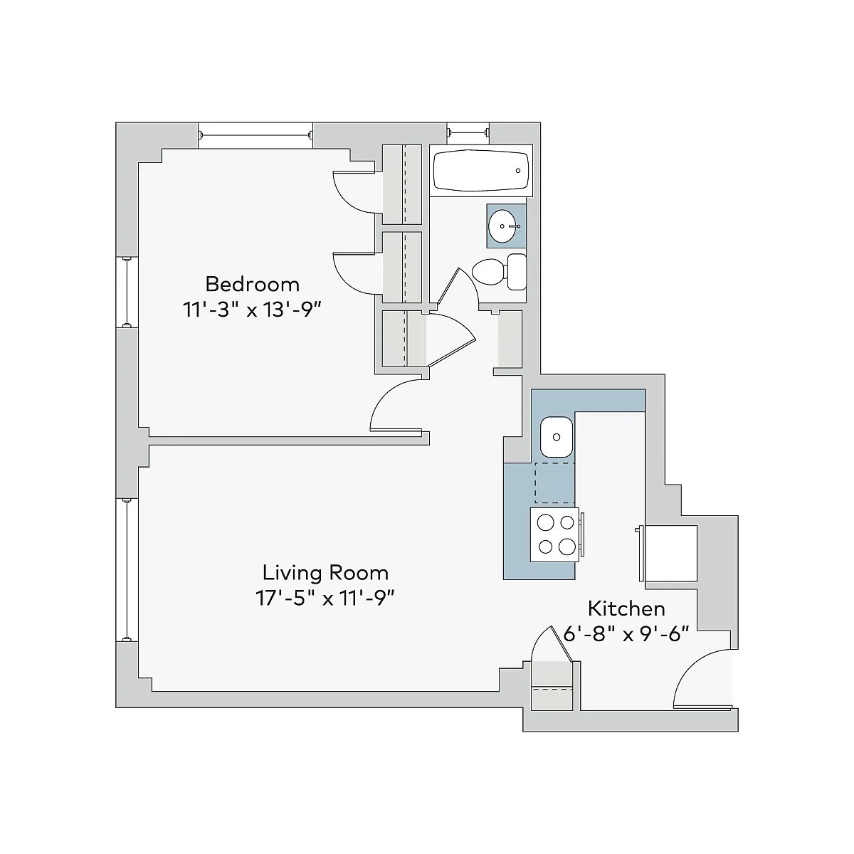 Floor plan mon-1bt