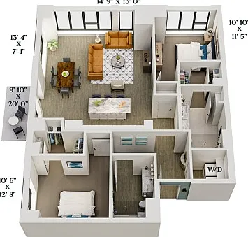 TH5 | 2x2 | 1277 sq ft TH5 | 2x2 | 1277 sq ft