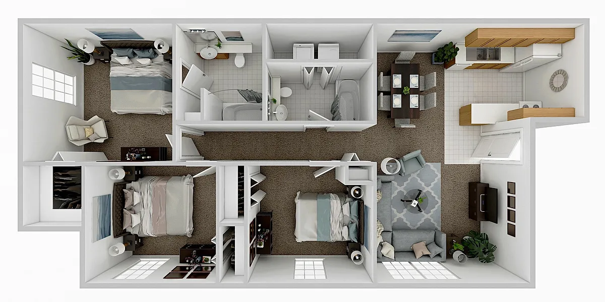 Floor plan 3 Bed 2 Bath
