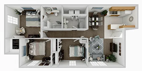 Floor plan 3 Bed 2 Bath