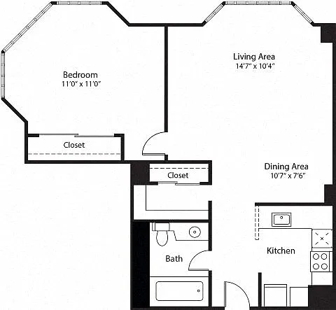 Floor plan 1D w/ Balcony Renovation 3