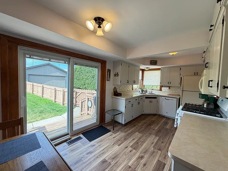Patio door to backyard
