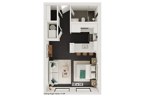 Floor plan Charlston - Studio