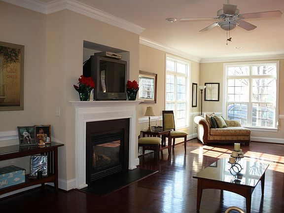 Living room with gas fireplace