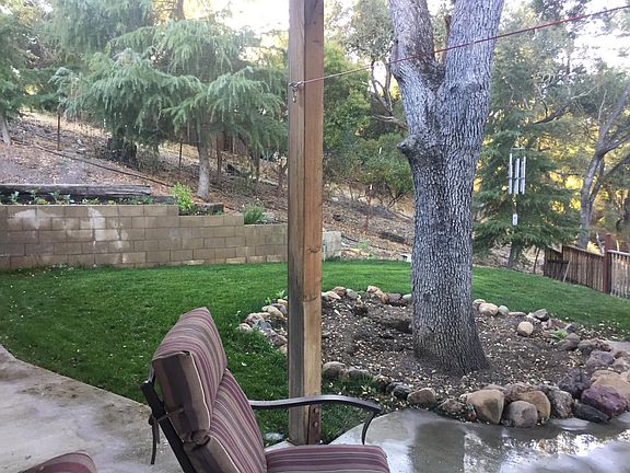 The backyard with complete privacy, beautiful yard and covered patio!