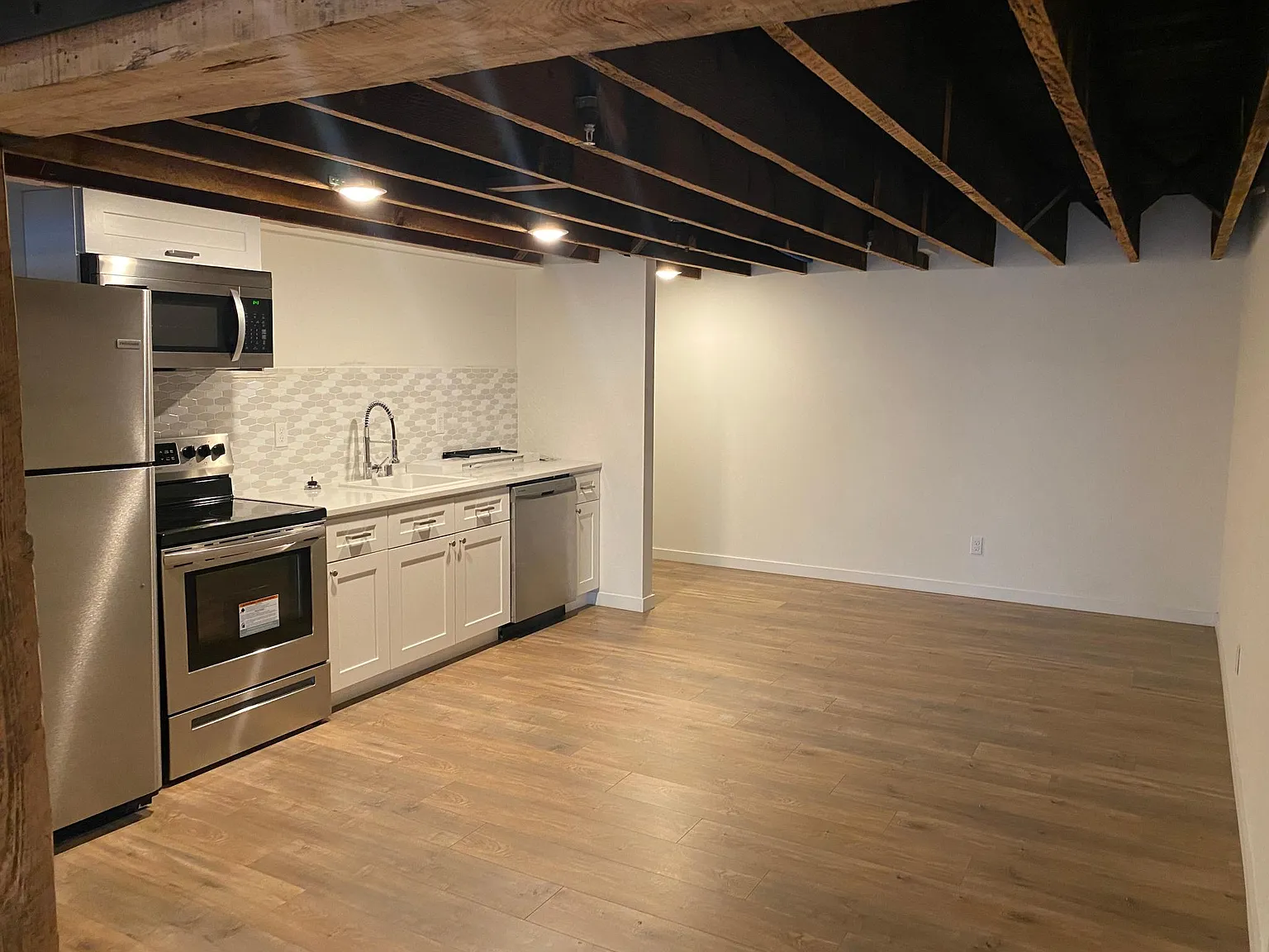 New stainless appliances and Quartz counters