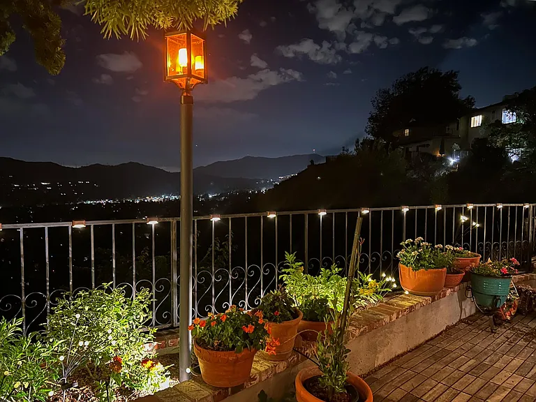 Patio View of Los Angeles at night