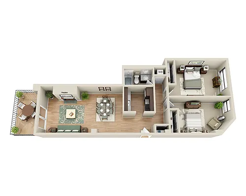 Floor plan 32 Garrison - B1M