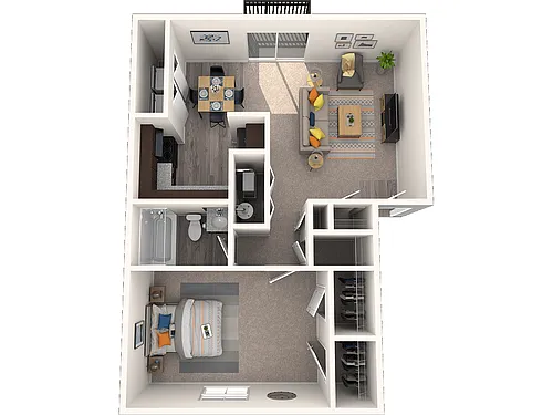Floor plan One Bedroom Apartment