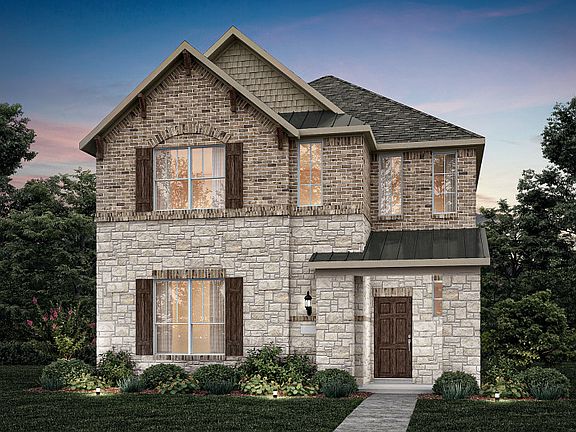 The Highwater, with covered front porch and 2-car rear-entry garage, shown as Exterior D