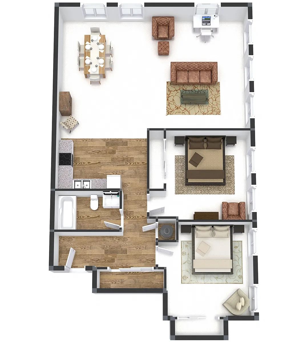 Floor plan Two Bedroom Flat
