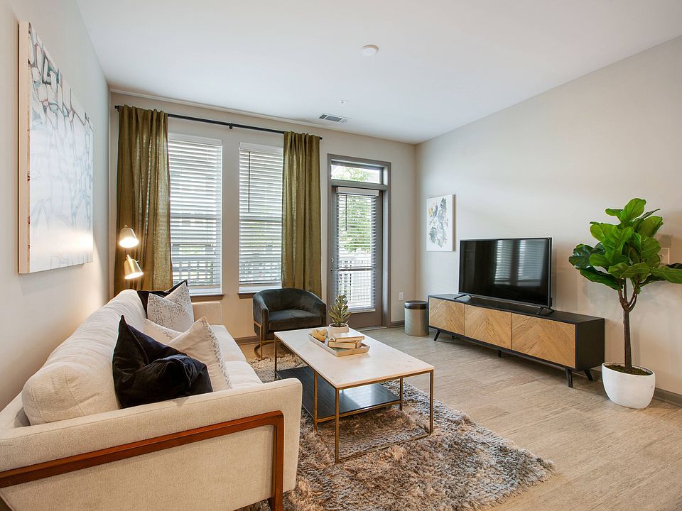 Living Room with Gorgeous Hardwood-Style Flooring