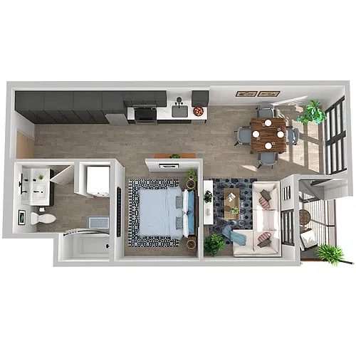 Floor plan 1x1O-19